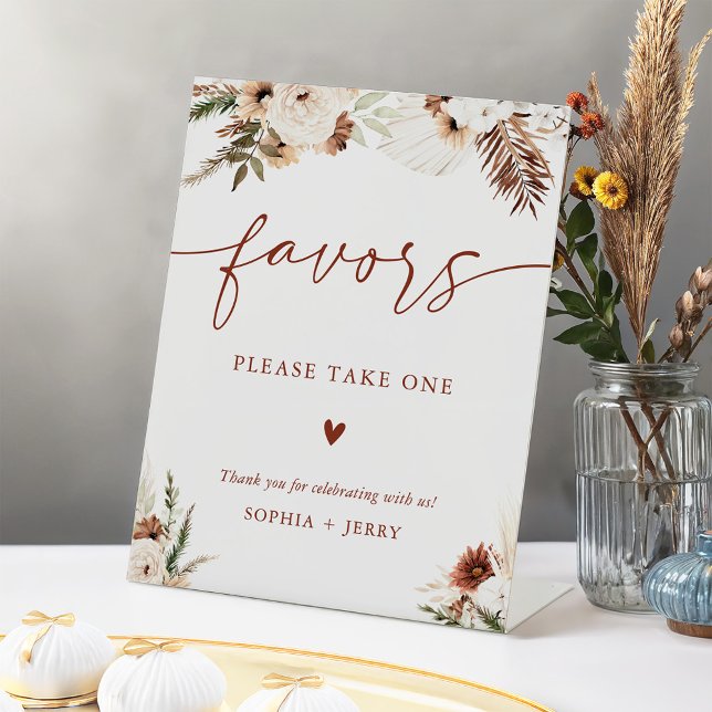 Signe De Table Cadeaux Floraux Bohème Terreux Chauds de Terre Cui (Créateur téléchargé)