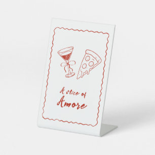Signe De Table Cadre fantaisiste rouge pour un mariage italien Am