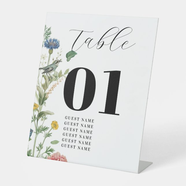 Signe De Table Cadre Fleur sauvage Secret Garden (Recto)