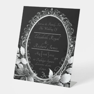 Signe De Table Cadre fleuri luxueux
