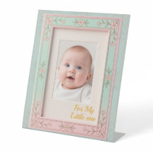 Cadre photo pastel floral rose menthe