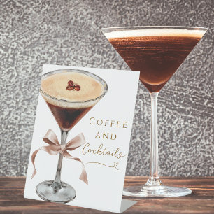 Signe De Table Café & Cocktails Martini Espresso Enterrement de V