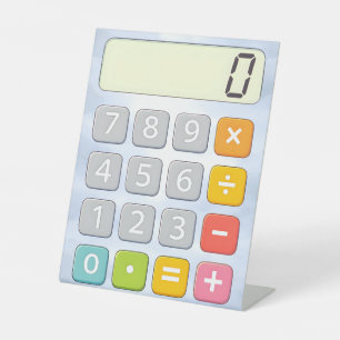 Signe De Table Calculatrice de maths mignonne pour enfants