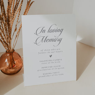 Signe De Table Calligraphie Chic Classique Mariage En Mémoire Aff