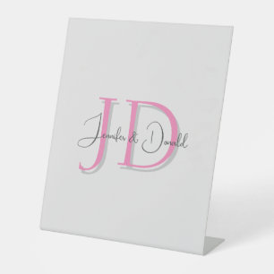 Signe De Table Calligraphie classique tendance monogramme