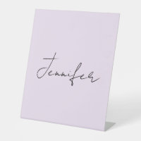 Calligraphie de couleur pastel Élégant Simple Nom