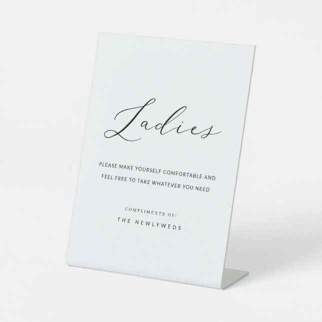 Signe De Table Calligraphie Mariage Dames Salle de bain (Recto)