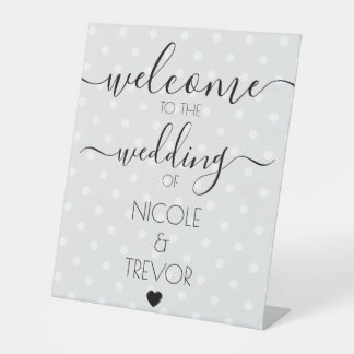 Signe De Table Calligraphie Mariage Personnalisé Points Rétro Bie