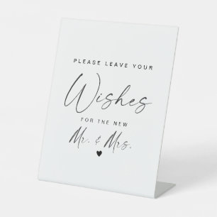 Signe De Table Calligraphie minimaliste M. et Mme Wisses Mariage