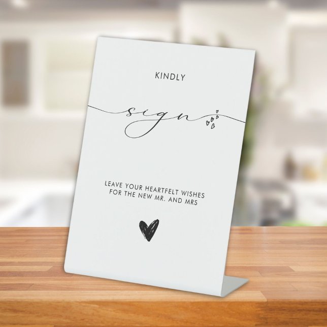 Signe De Table Calligraphie minimaliste moderne (Créateur téléchargé)