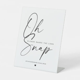 Signe De Table Calligraphie minimaliste Oh Snap Mariage