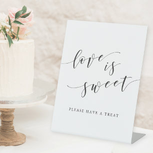 Signe De Table Calligraphie moderne Love is Sweet Table de mariag