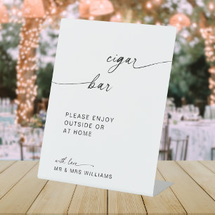 Signe De Table Calligraphie Moderne Mariage Cigar Bar Mariage Sig