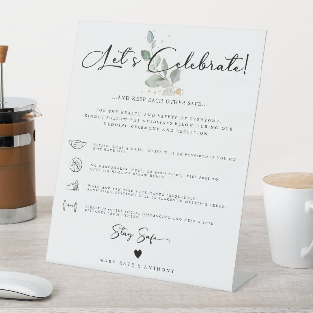 Signe De Table Calligraphie moderne Sécurité sociale Mariage Verd (In SItu)