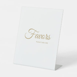 Signe De Table Calligraphie Or Simple Faveurs