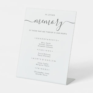 Signe De Table Calligraphie Simple Dans Le Mariage De Mémoire Amo