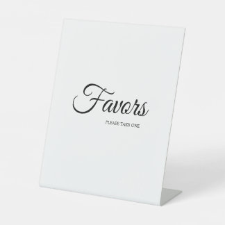 Signe De Table Calligraphie simple noir et blanc favorise