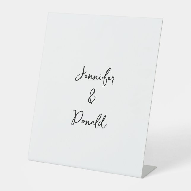 Signe De Table Calligraphie tendance écriture classique simple pe (Recto)