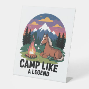 Signe De Table Camp d'équitation comme un camp de légende