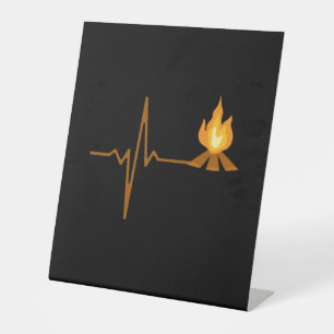 Signe De Table Campfire Heartbeat Camping