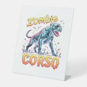 Signe De Table Cane Corso Mastiff Italien Chien Zombie Halloween