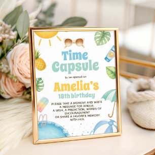 Signe De Table Capsule Temporelle Tropical Splish Splash