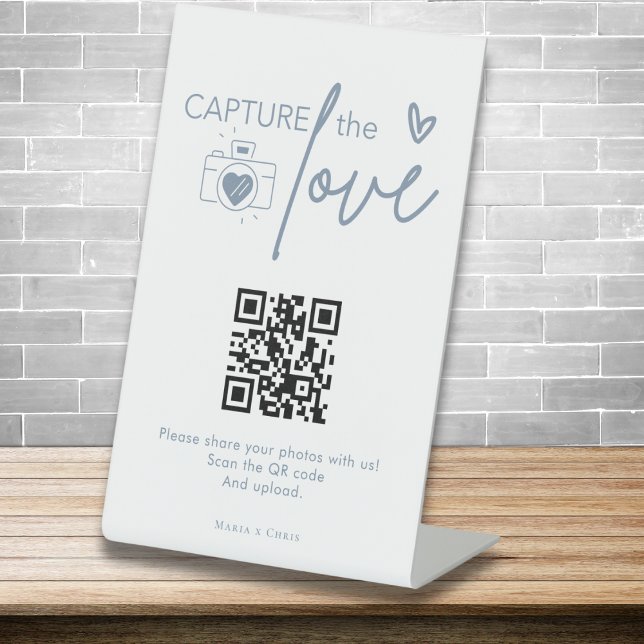 Signe De Table Capture de script moderne Le code QR d'amour (Créateur téléchargé)