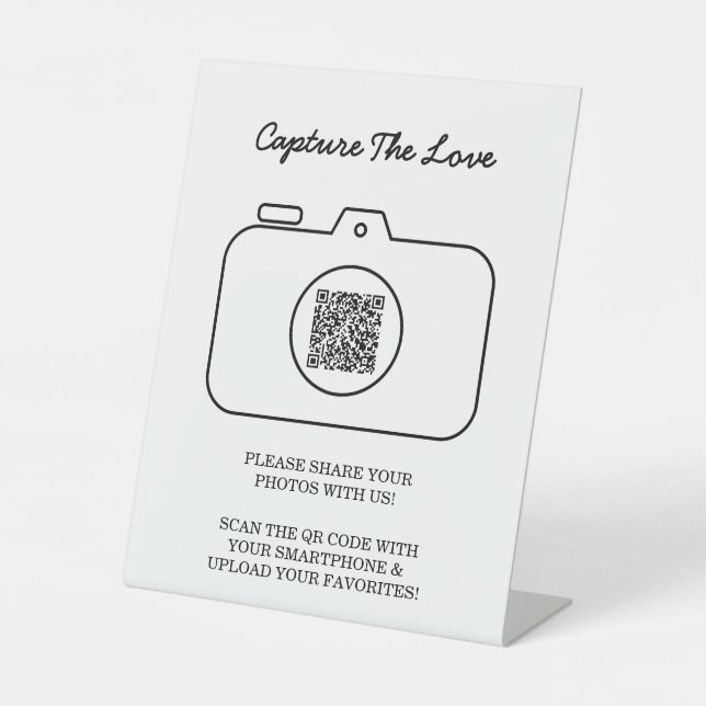 Signe De Table Capture The Love Photo Sharing QR Code  (Recto)