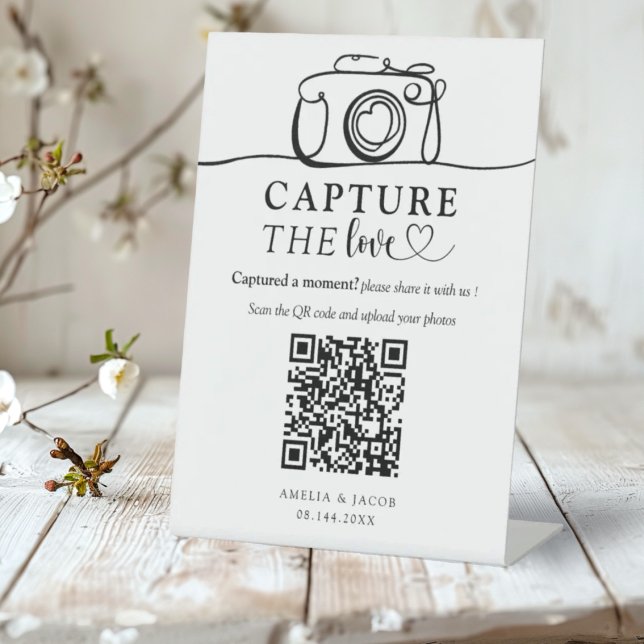 Signe De Table Capturez l'amour Simple Mariage  (Créateur téléchargé)