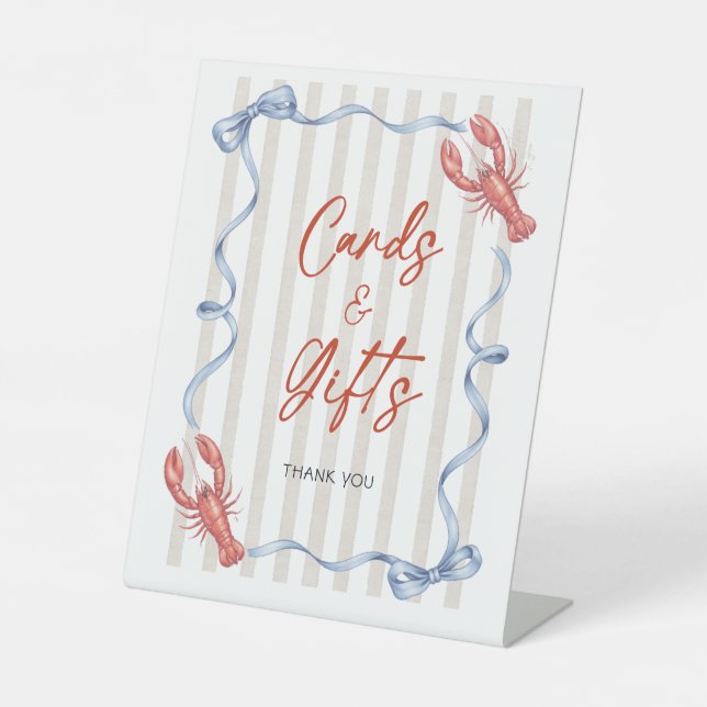 Signe De Table Cards & Gifts Lobster Coastal Bridal Shower (Recto)