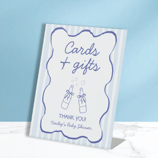 Signe De Table Cards & Gifts Soda Bottle Blue Baby Shower