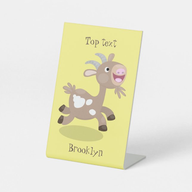 Signe De Table Caricature de chèvre billy joyeux (Recto)