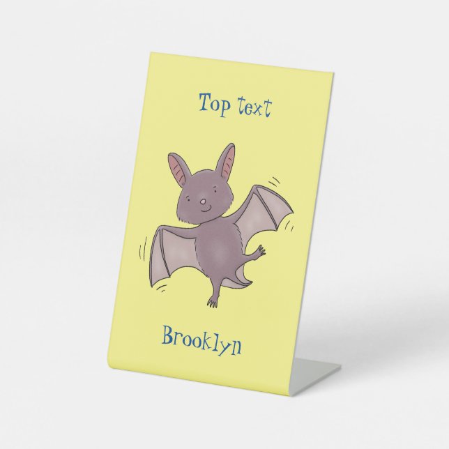 Signe De Table Caricature de vol de chauve-souris (Recto)