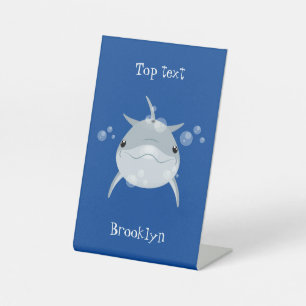 Signe De Table Caricature joli dauphin kawaii kawaii