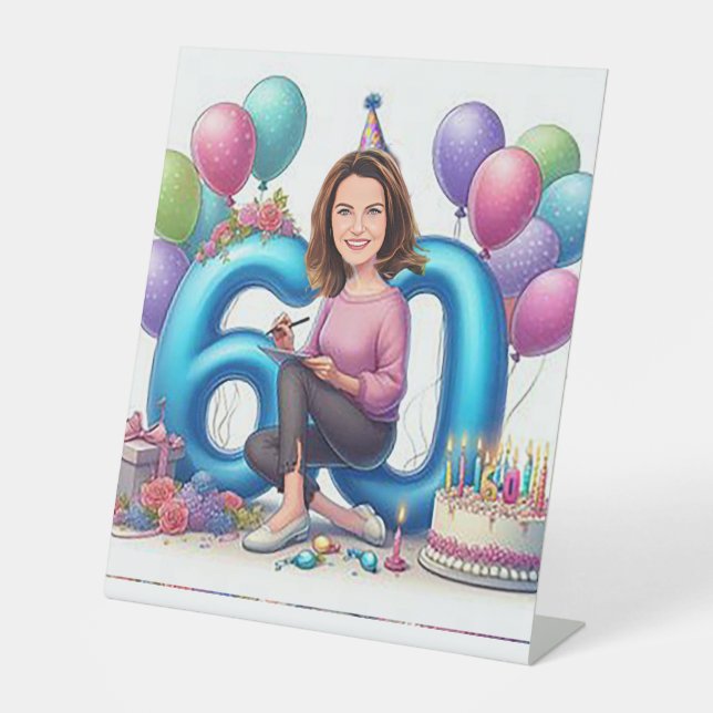 Signe De Table "Caricature personnalisée - Envoyez votre photo et (Recto)