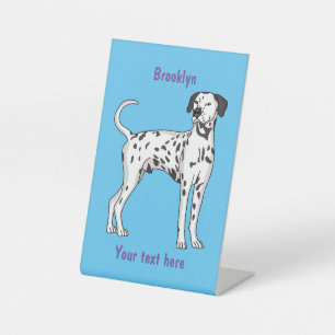 Signe De Table Caricature pour chien dalmate
