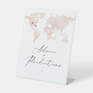 Signe De Table CARMEN Pink Travel Theme Invité Enregistrement
