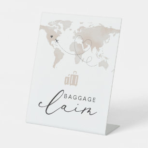 Signe De Table CARMEN Voyage Beige Réclamation pour bagages à thè