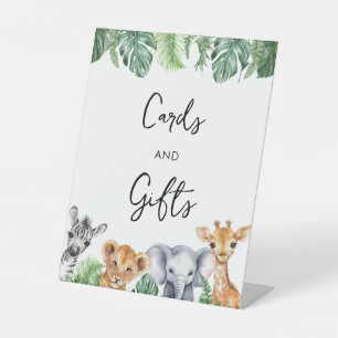 Signe De Table Carte Baby shower Safari Watercolor