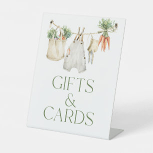 Signe De Table Carte cadeau de Baby shower agricole cultivé local