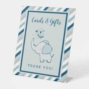 Signe De Table Carte de Baby shower et cadeaux Marine Mint Green 