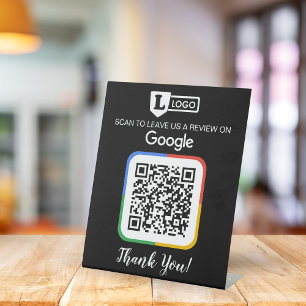 Signe De Table Carte de demande de révision Google avec logo et c