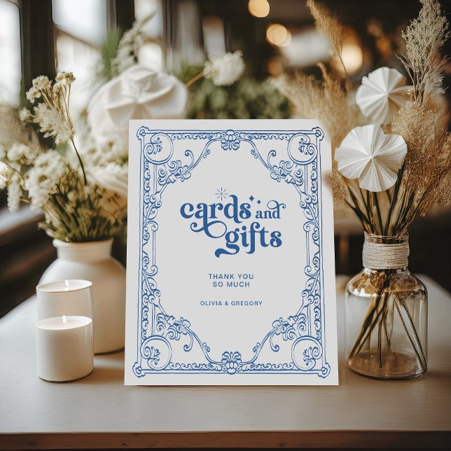 Signe De Table Carte de mariage et cadeaux de la Chinoiserie vint (Créateur téléchargé)