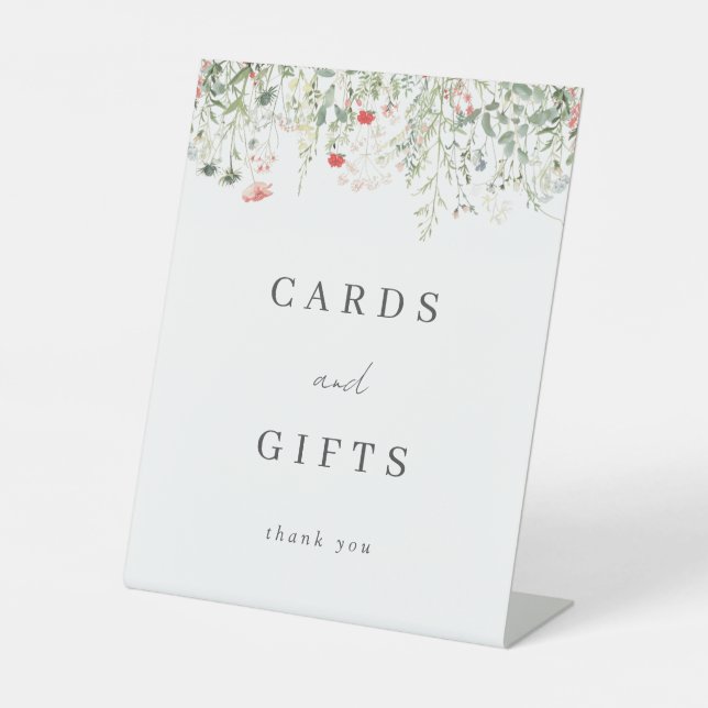 Signe De Table Carte de mariage et cadeaux Fleur sauvage Watercol (Recto)