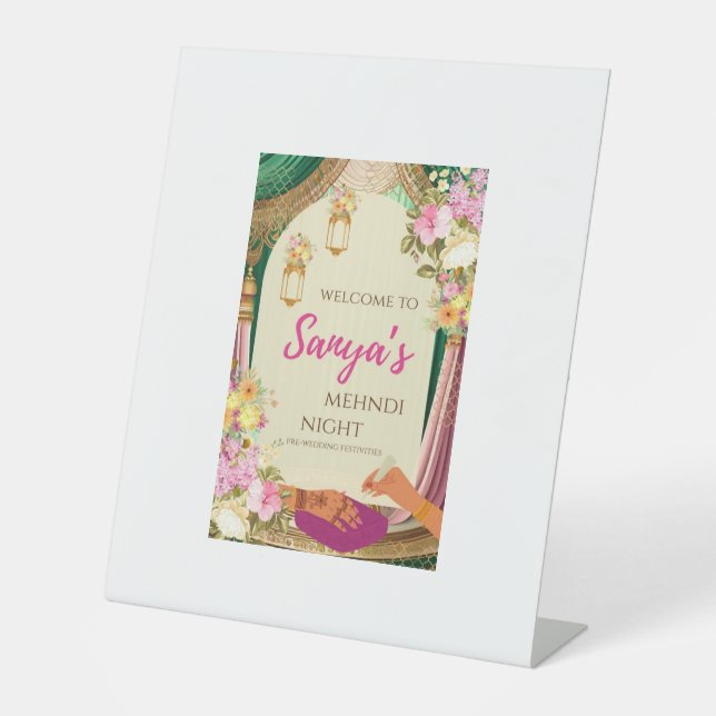 Signe De Table carte de mehndi (Recto)