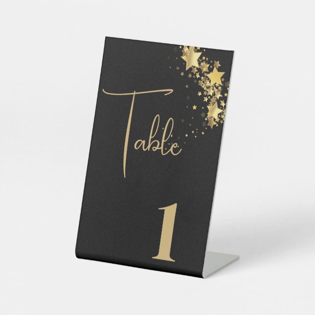 Signe De Table Carte de numéro de table de mariage (Recto)