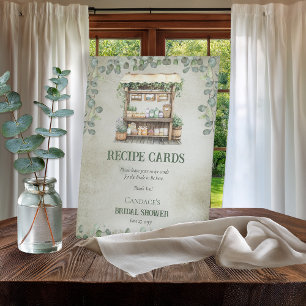 Signe De Table Carte de recette de stand de ferme de marché de fe