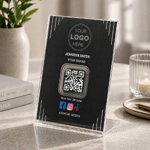 Signe De Table Carte de visite sur les réseaux sociaux Instagra