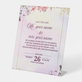 Signe De Table carte d'invitation de mariage