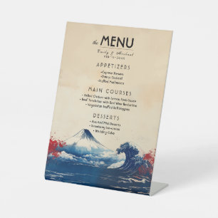 Signe De Table Carte menu Harmonie japonaise avec Fuji